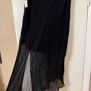 Anthropologie Elegant Black Sheer Women's Skirt